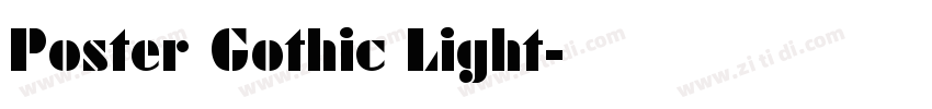 Poster Gothic Light字体转换